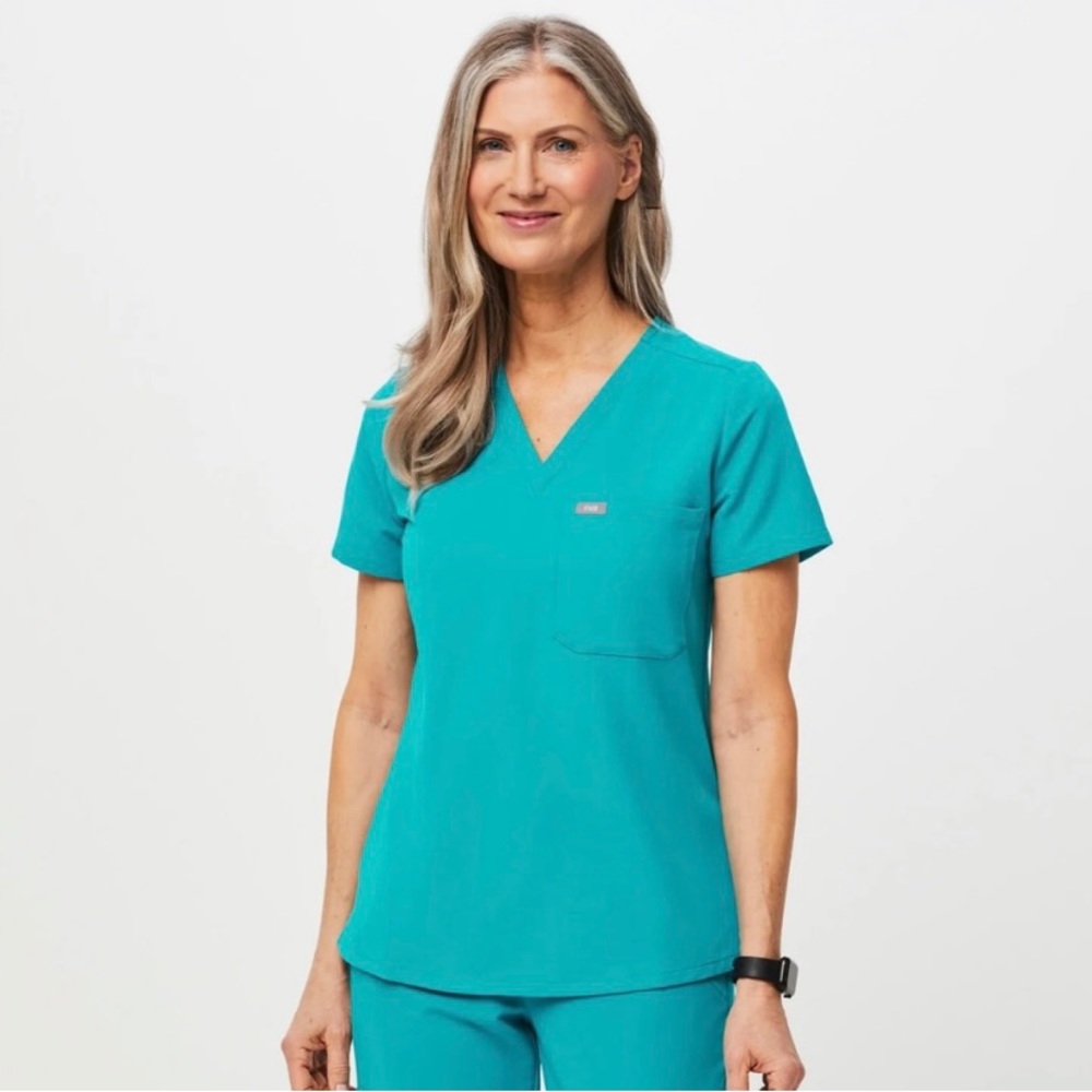 Figs teal NWT XS scrub set; Catarina top, Zamora jogger pants - Picture 3 of 3